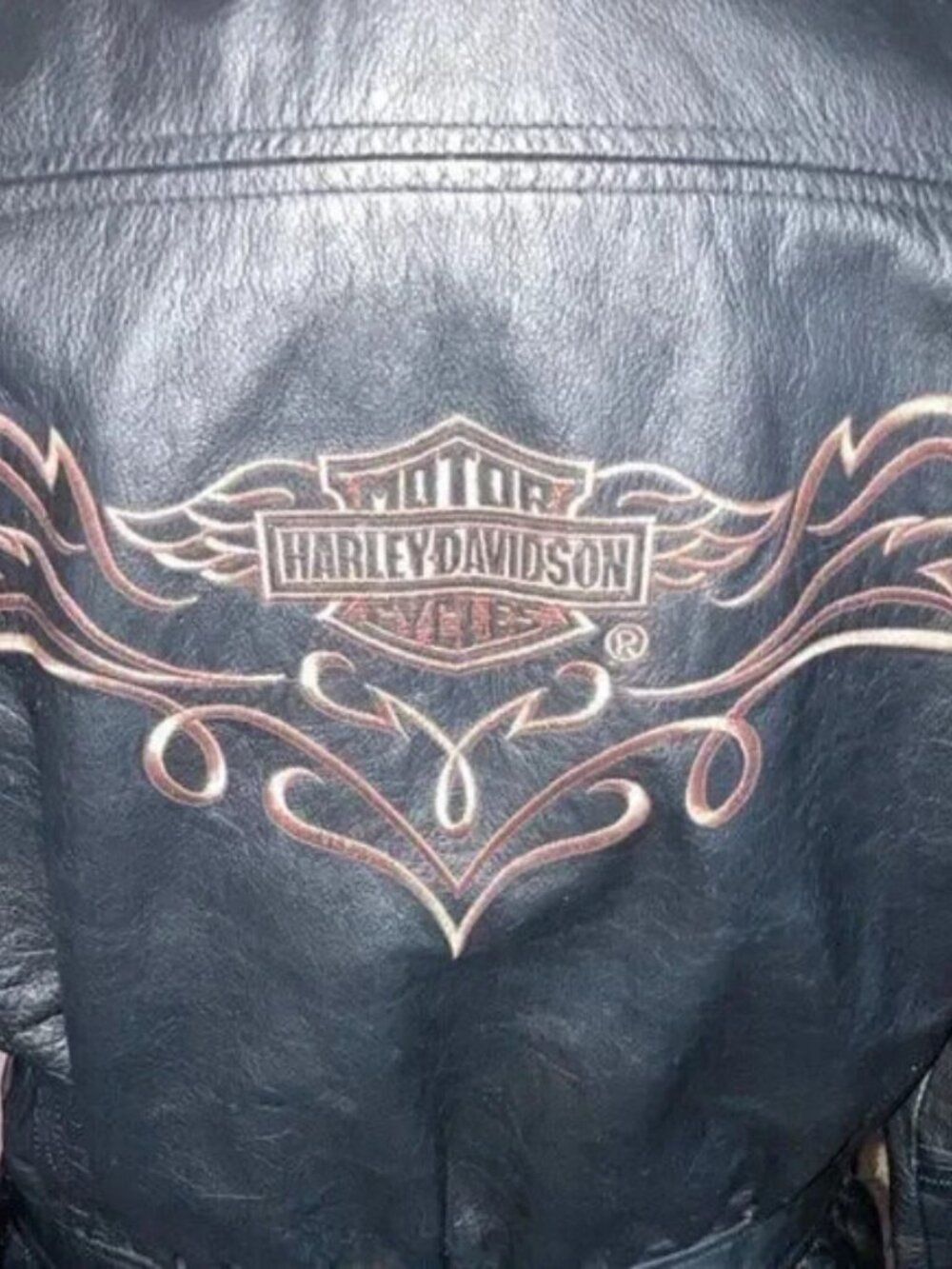Vintage Harley Davidson Leather Jacket Size Medium Biker Moto Motorcycle - Picture 4 of 14